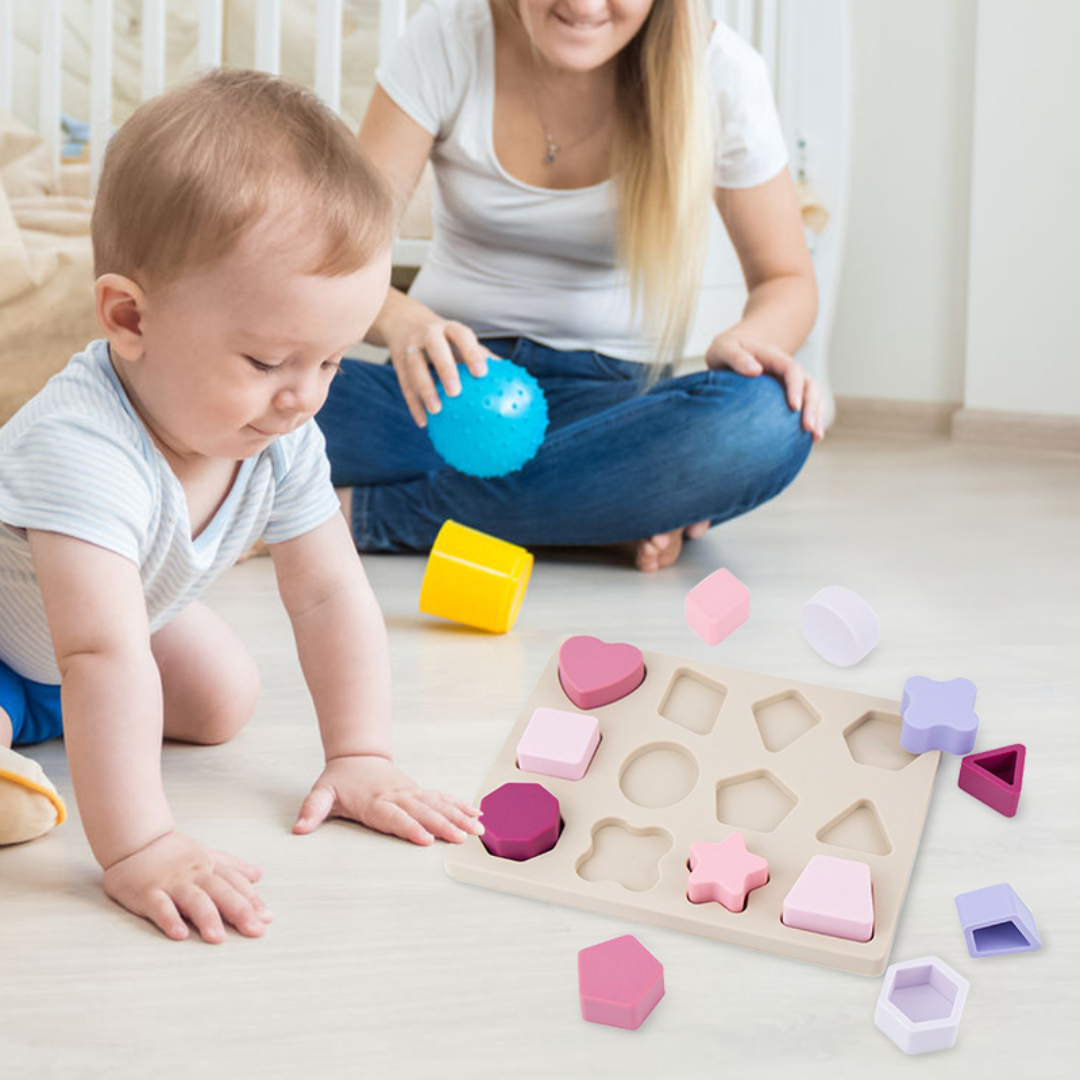 SMARTBBY Montessori Zachte Siliconen Vormenpuzzel