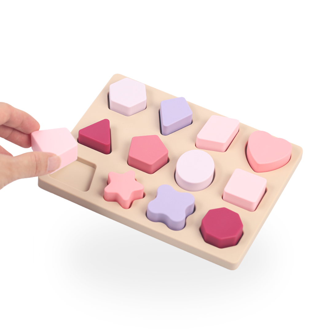 SMARTBBY Montessori Zachte Siliconen Vormenpuzzel
